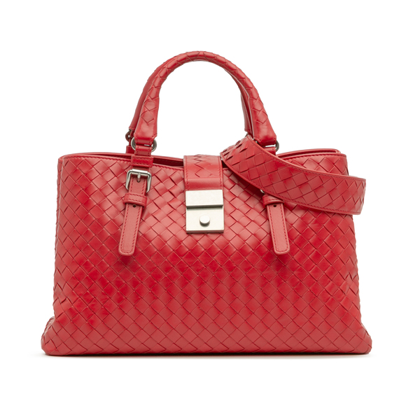 Bottega Veneta Handbags - Pre-Loved Bottega Veneta Small Nappa Intrecciato Roma Satchel